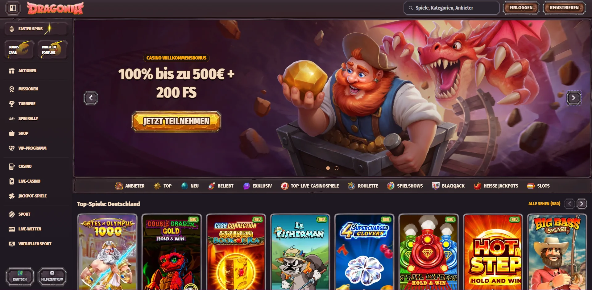 Dragonia Casino Startseite (neu)