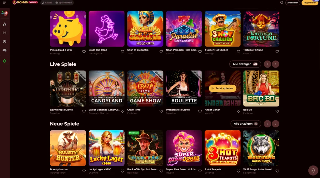 roman casino slots