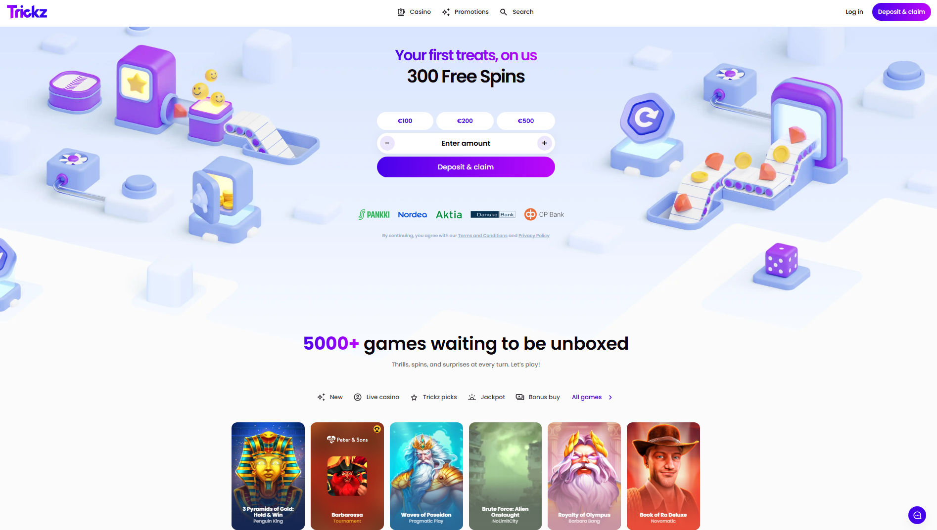 trickz casino bonus